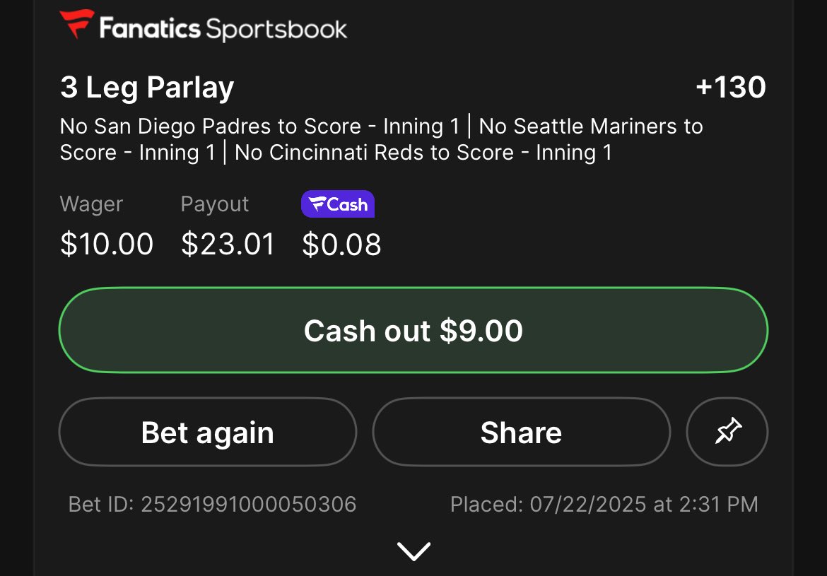 cbassett33's tweet image. Here we go people….new week (I know it’s Tuesday already) and here is Day 1 of the #NRFI #ladderchallenge 🪜 using the #justthestatssports #datasheets. You tailing this 3 leg +130 #parlay or nah?!?
$10 ——-> $23.01
@JTSS24 @CoachandCo #yrfi #nrfi #parlay #sportsbetting #betting…