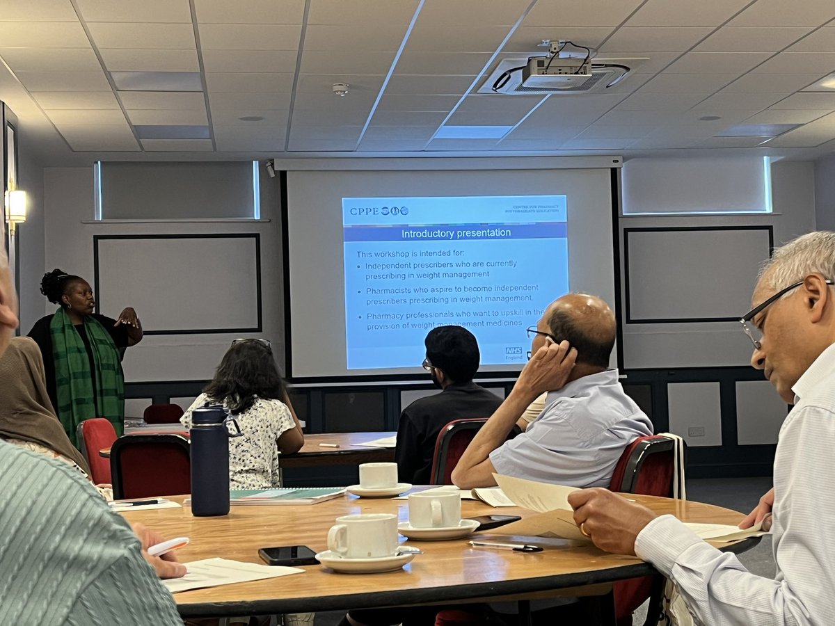 mwbstyles's tweet image. Excited to be at the new format CPPE workshop, Prescribing Perspectives: weight management, full house tonight for the pilot!