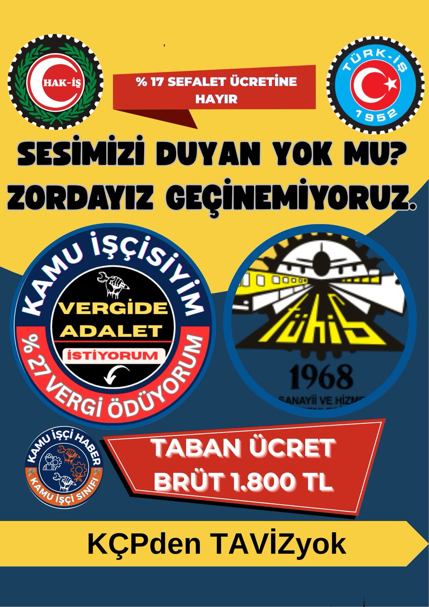 KamuIsciHaber's tweet photo. @emeginsesii Kamu İşçilerinin haklı taleplerinin arkasında duramadınız!
Son perdede TÜİK ENFLASYONUNU temsil ettiğiniz (!) işçiye reva gördünüz! 

KÇPyok Hükmündedir
@hakiskonf 
@turkiskonf https://t.co/kQJEEJGYZI