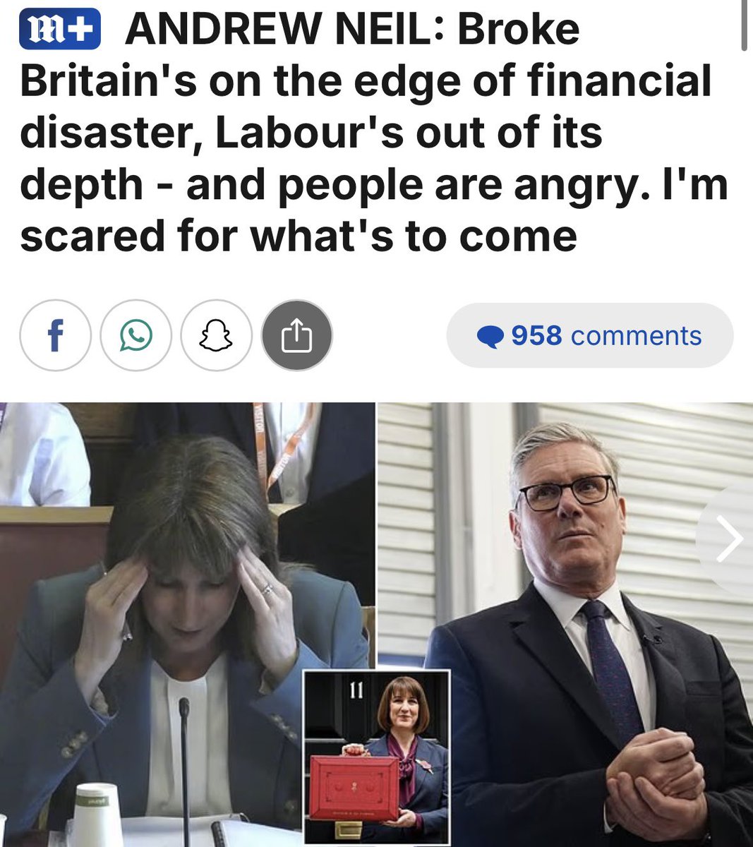 JamesMelville's tweet image. Andrew Neil @afneil is saying what more and more people are feeling. Britain is broke. People are angry.
In my entire lifetime, I’ve never seen Britain like it is right now. It’s rotting from within - caused by terrible governments. It feels like we are at a tipping point.