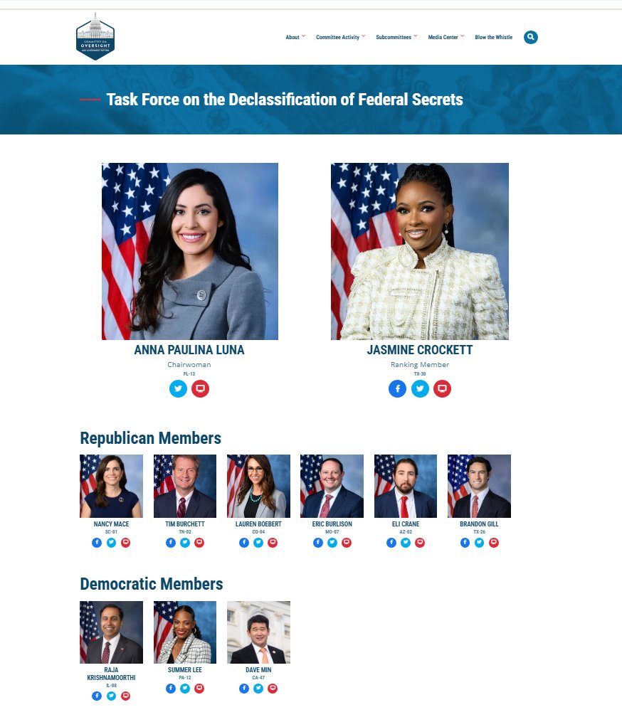 ddeanjohnson's tweet image. NEW TOP DEMOCRAT ON HOUSE OVERSIGHT COMMITTEE'S FEDERAL SECRETS TASK FORCE: REP. JASMINE CROCKETT
On June 24, Democrats in the U.S. House of Representatives elected Rep. Robert Garcia (D-CA) as the new ranking minority member on the Committee on Oversight and Government Reform.…