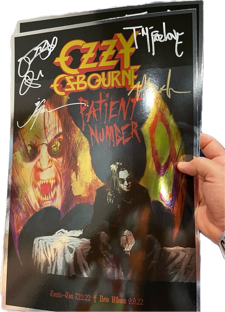 kcaster's tweet image. Had these signed by the man himself at Comic-Con 3 years ago this week.  RIP Ozzy #SDCC