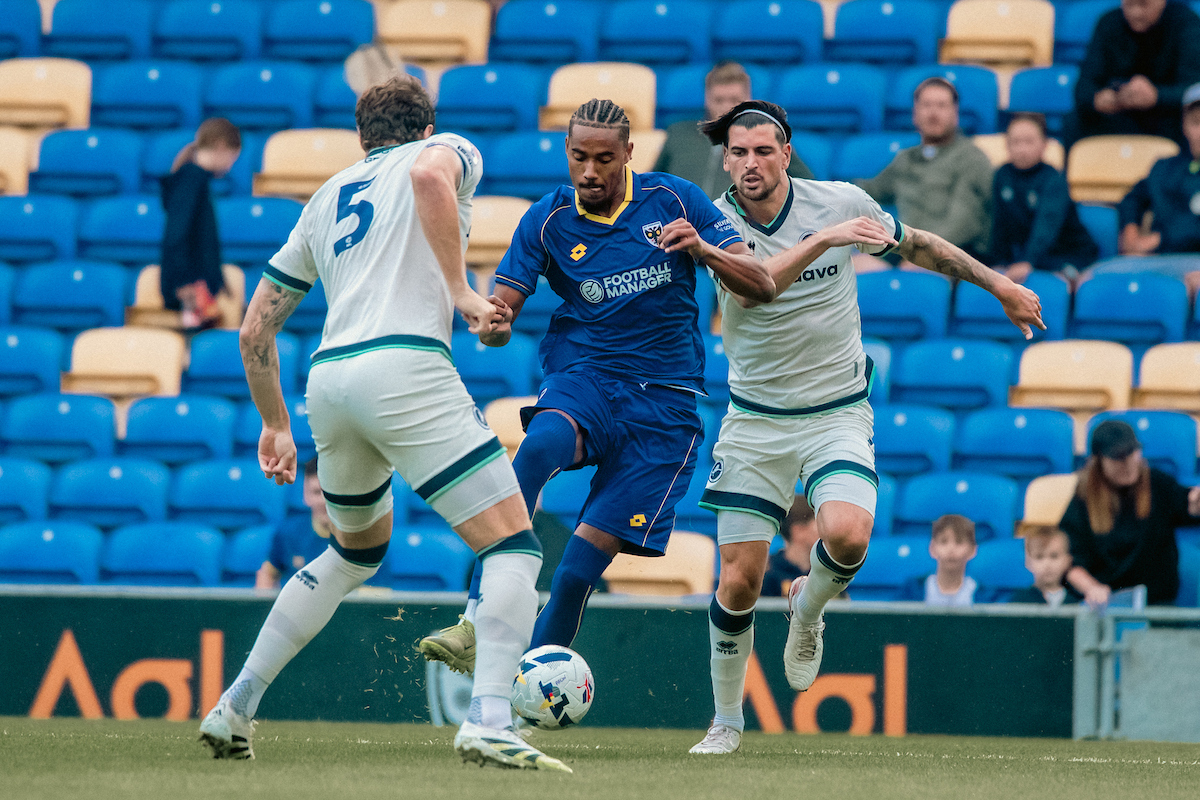 AFCWimbledon's tweet image. The Dons being given a competitive work out in this first half.
#AFCW ๐ก๐ต