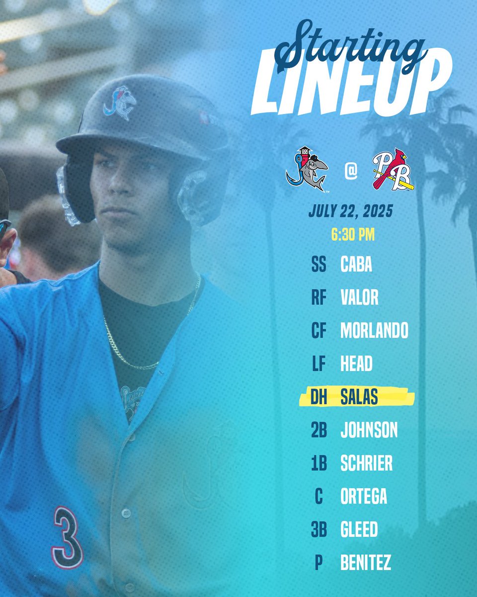GoHammerheads's tweet image. Back for another "Duel of the Dean!"
🆚 @GoPBCardinals
⏰ 6:30 PM (Broadcast begins at 6:20 PM)
🏟️ @RDCstadium
📺 MiLB.TV, @MiLB App, and Bally Sports Live
📻 milb.com/palm-beach/fan…
🎟️ mlb.tickets.com/?agency=JUPV_P…
#Makingwaves #Hammertime🦈