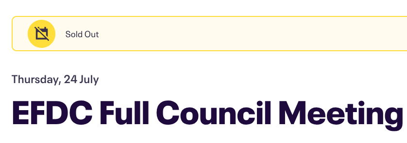 eefnews's tweet image. Admission tickets for Thursday's full meeting of Epping Forest District Council when the Bell Hotel issue will be discussed have 'sold out' after the council said entry was by ticket only to control the numbers attending to watch proceedings from the public gallery.