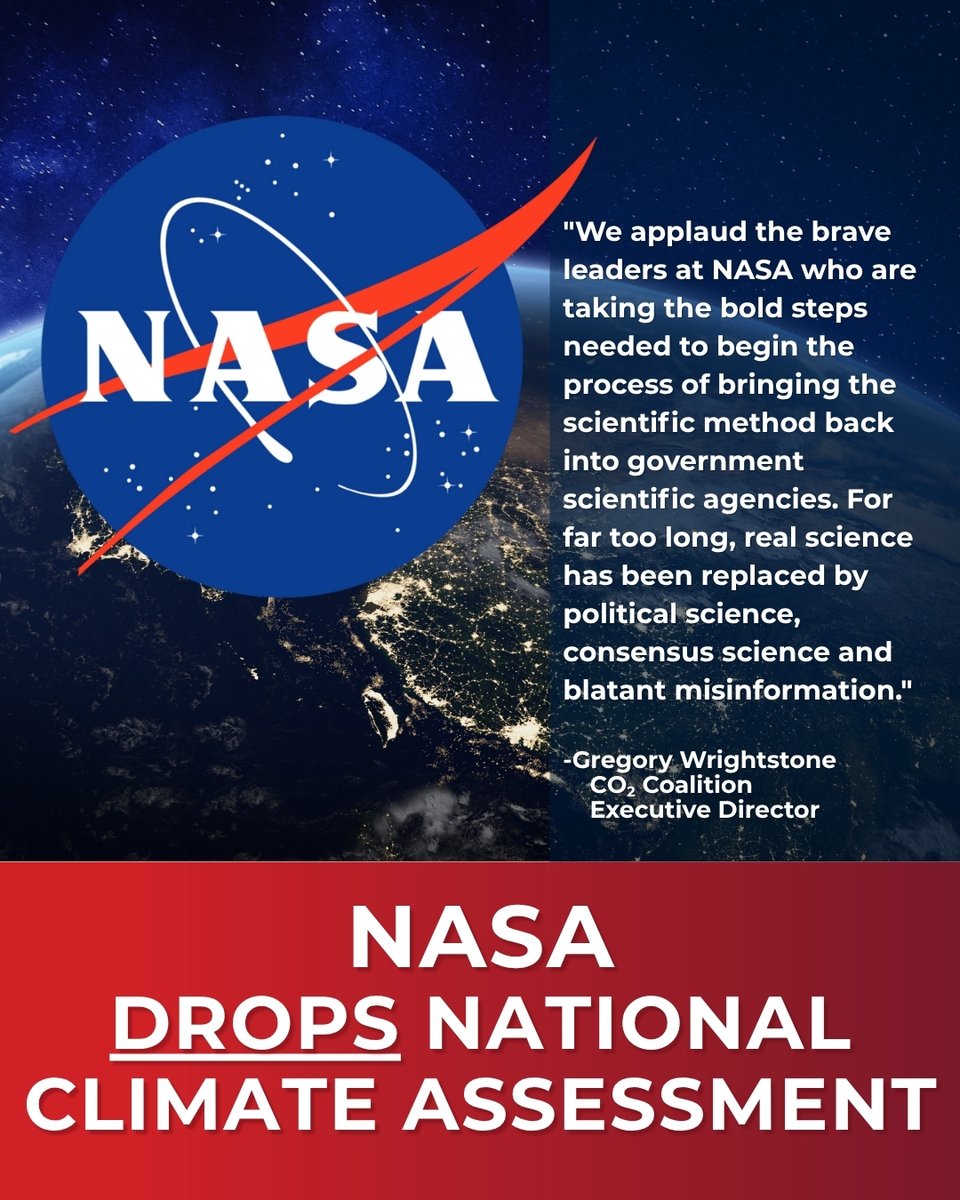 ASL_Liberty's tweet image. NASA will no longer post climate data from the National Climate Assessment’s(NCA) website because they rightfully claim their assessments are politically driven and lacking in any scientific basis.
Read more here: americanstewards.us/nasa-removes-t…
#NASA #LibertyMatters #NCA…