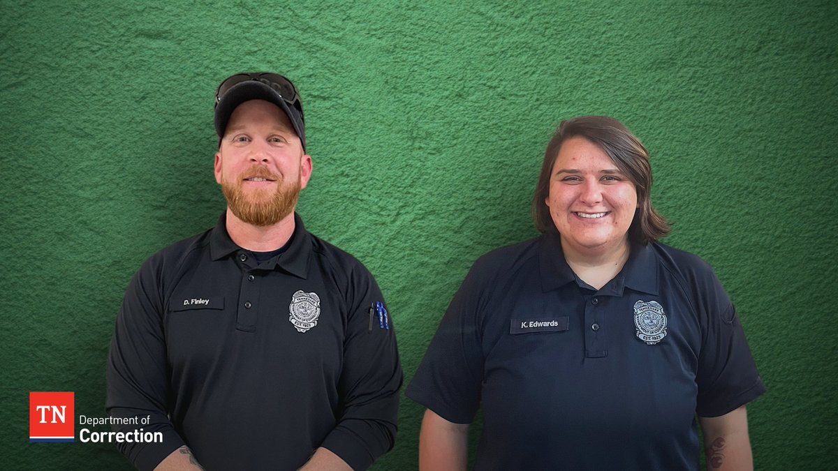 As TDOC continues to celebrate Pretrial, Probation, Parole Supervision Week, we’re proud to highlight Probation Parole Officers Derick Finley &amp; Katie Edwards for ensuring the safety of two elderly citizens after observing them in distress on the side of the road.  #PPPSWeek2025