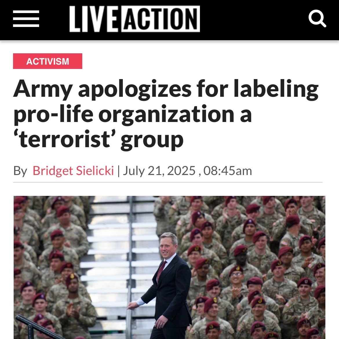 LiveAction's tweet image. This is a step in the right direction, but it never should have happened in the first place.