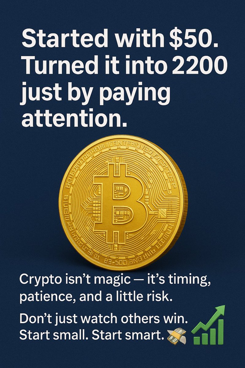 CreatingLifeMar's tweet photo. 🚨 Started with $50. Turned it into $200 just by paying attention.
Crypto isn’t magic — it’s timing, patience, and a little risk.
Don’t just watch others win. Start small. Start smart. 💸📈

#cryptocurrency #Investing #AltcoinSeason #CryptoTips #DeFi #Web3Tools #CryptoCommunity https://t.co/LTQvTAebWh