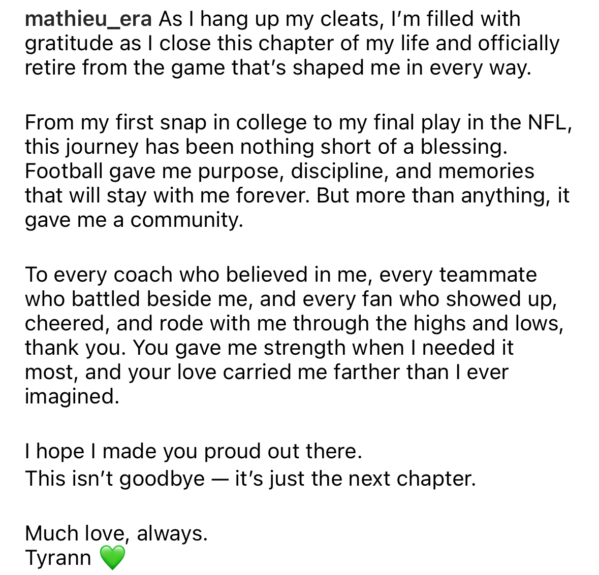 NFLonFOX's tweet image. #Saints Tyrann Mathieu has announced his retirement from the NFL