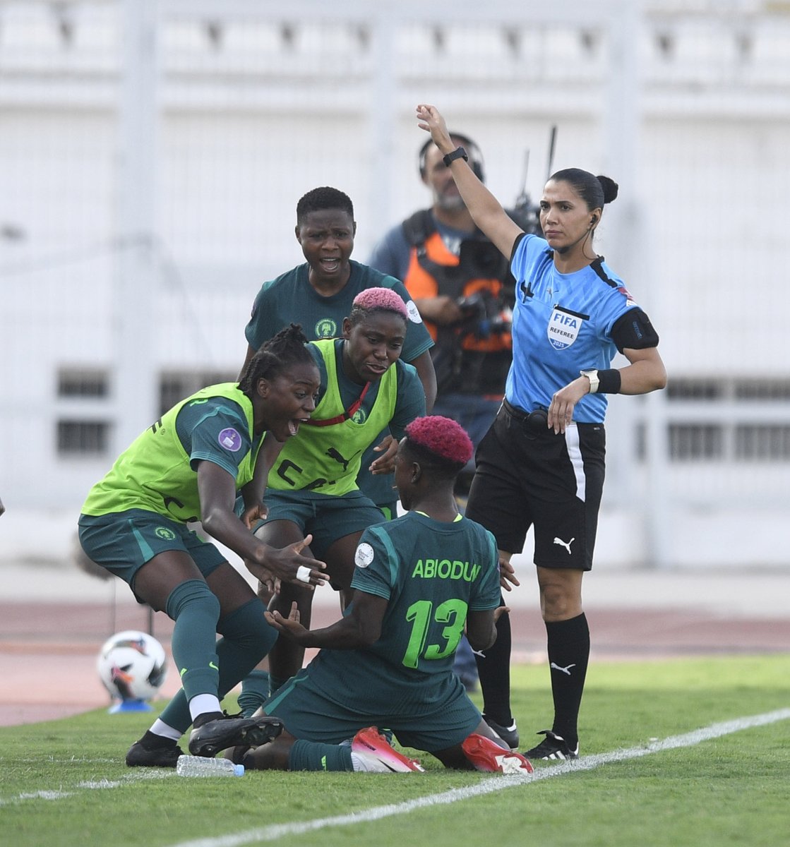 the49thstreet's tweet image. The Super Falcons ended South Africa’s seven-year unbeaten run of 15 matches in regulation time at the WAFCON.
The Falcons have now won 16 matches against South Africa 🇳🇬