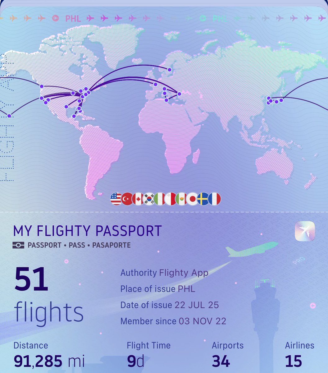 ryandelopez's tweet image. i don’t stress about flying anymore
@Flighty tells me when gates change, delays hit, or cancellations are coming - often before the airline does
things i especially love:
- auto adds/updates my calendars with flights
- auto pulls from my email to add flights
- nice ui/ux
-…
