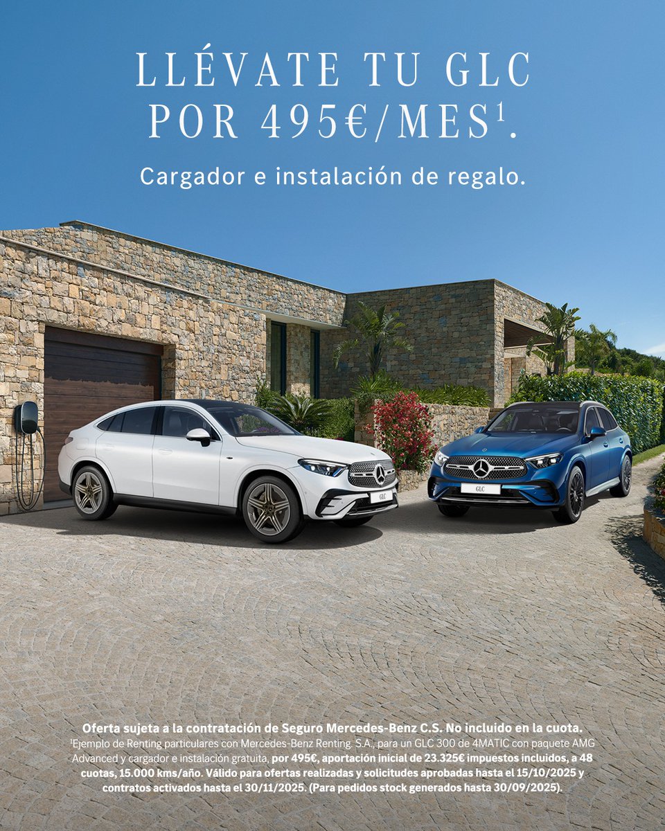 Grupo Ditram (@grupoditram) on Twitter photo Aprovecha las ofertas del verano y llévate un GLC Híbrido Enchufable con cargador e instalación de regalo a un precio excepcional.
ℹ️ Solicita información:
☎️ 982 263 030
✉️ info@ditram.es Aprovecha las ofertas del verano y llévate un GLC Híbrido Enchufable con cargador e instalación de regalo a un precio excepcional.
ℹ️ Solicita información:
☎️ 982 263 030
✉️ info@ditram.es