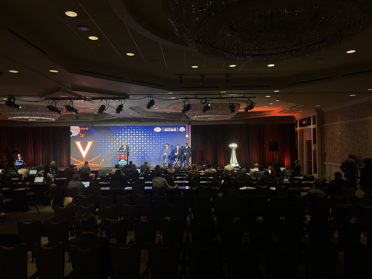 Keara Bruno (@keara_bruno) on Twitter photo “This is the deepest roster we’ve had in four years.”
#UVA coach Tony Elliott says as UVA takes the podium at ACC Kickoff. “This is the deepest roster we’ve had in four years.”
#UVA coach Tony Elliott says as UVA takes the podium at ACC Kickoff.