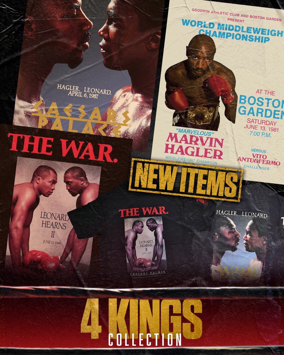 trboxing's tweet image. FOUR KINGS COLLECTION UNLOCKED 👑
We've added new shirts and posters to the already iconic #HaglerHearns merch!
GET IT NOW ➡️ trboxing.co/FourKingsColle…