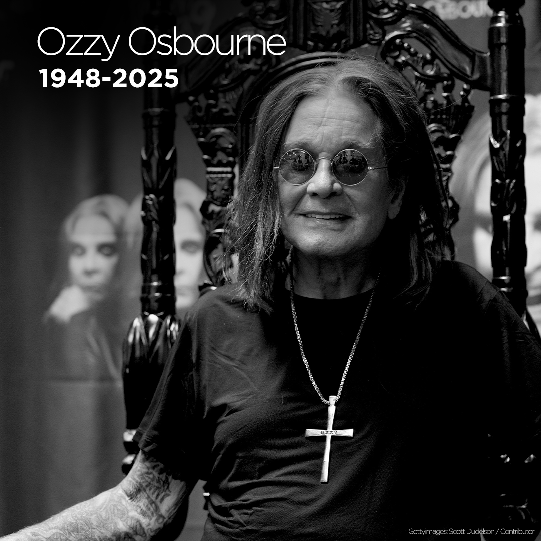 power97wpg's tweet photo. Ozzy Osbourne, the legendary ‘Prince of Darkness,’ pioneering frontman of Black Sabbath, and solo icon has passed away at the age of 76. His thunderous voice, electrifying performances, and fearless spirit shaped the course of heavy metal and inspired countless artists. https://t.co/U5m7K3vZZv