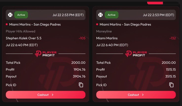 stataiofficial's tweet image. Man I absolutely love the slate today.
3 free guys for ya today, 58-27 run.
Also, sending our 4U MAX BET out to anybody that Likes + Comments
(must be following @stataiofficial)
🍀 Mitch Keller U 5.5 Strikeouts 💎
🍀 Stephen Kolek O 5.5 Hits Allowed 💎
🍀 Marlins ML 💎