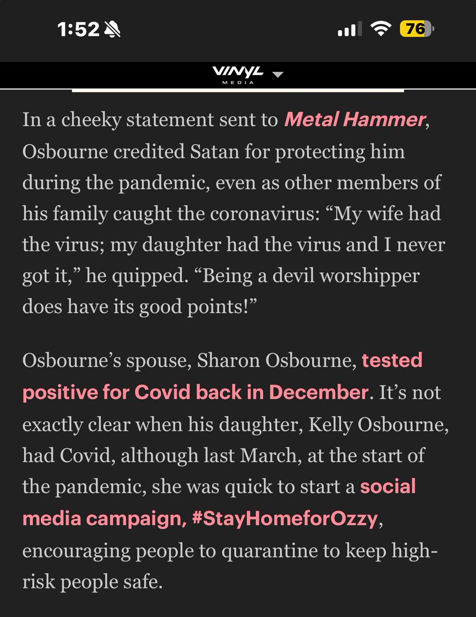 envidreamz's tweet image. Ozzy possibly had covid asymptomatic a time or two prior to ‘22 since his wife had it in ‘21.Ozzy finally got a confirmed covid diagnosis in ‘22. Also some talk about him never or not yet admitting to getting vaccinated to Covid as of April ‘21.