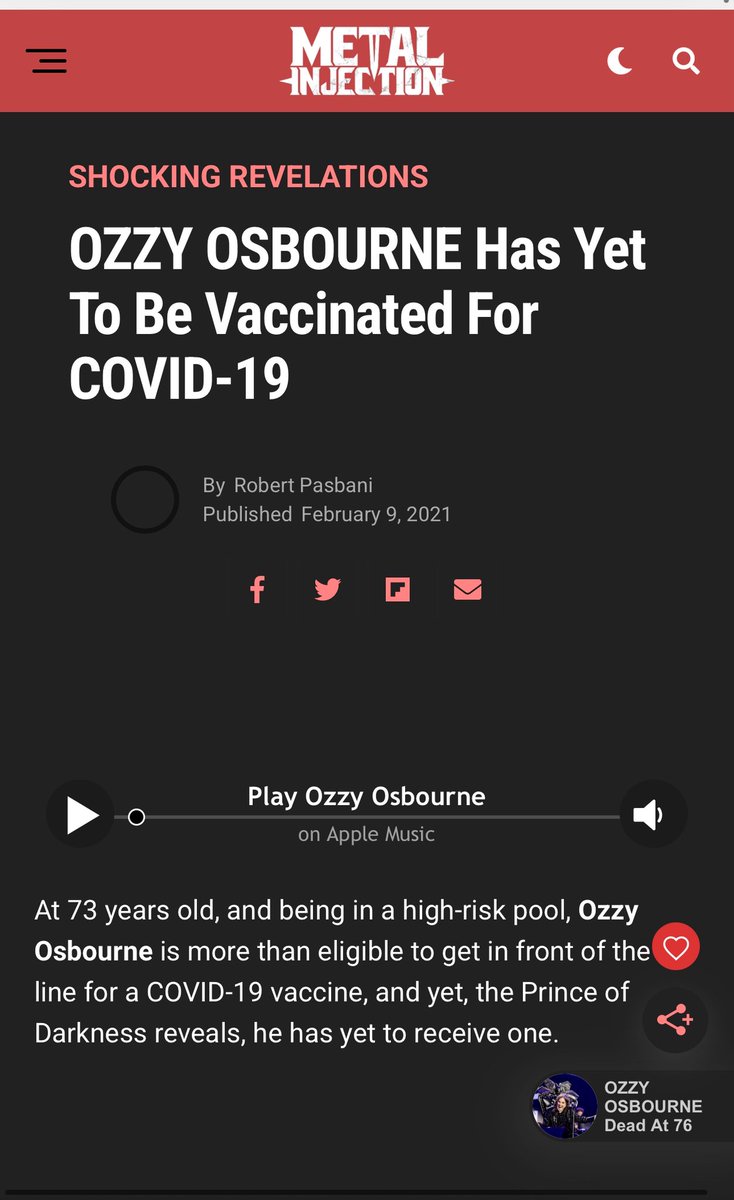 envidreamz's tweet image. Ozzy possibly had covid asymptomatic a time or two prior to ‘22 since his wife had it in ‘21.Ozzy finally got a confirmed covid diagnosis in ‘22. Also some talk about him never or not yet admitting to getting vaccinated to Covid as of April ‘21.