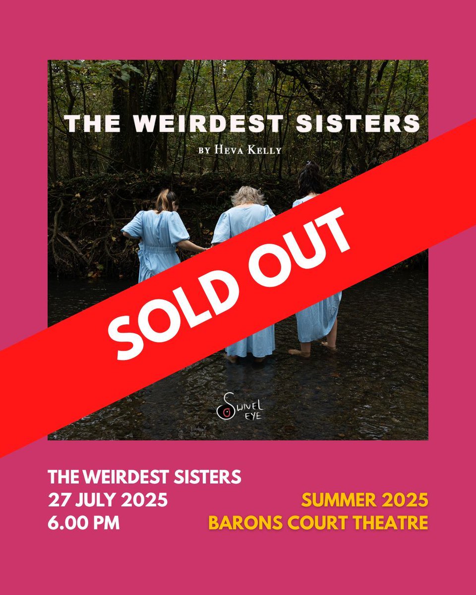 BaronsCourt_W14's tweet photo. Congratulations to the company of The Weirdest Sisters, who have SOLD OUT their performance of The Weirdest Sisters by Heva Kelly this Sunday, 6:00pm!

Through a comedic &amp; dark tale witness a modern retelling of the origin story to Shakespeare’s most iconic witches. https://t.co/XRZClm7VNH