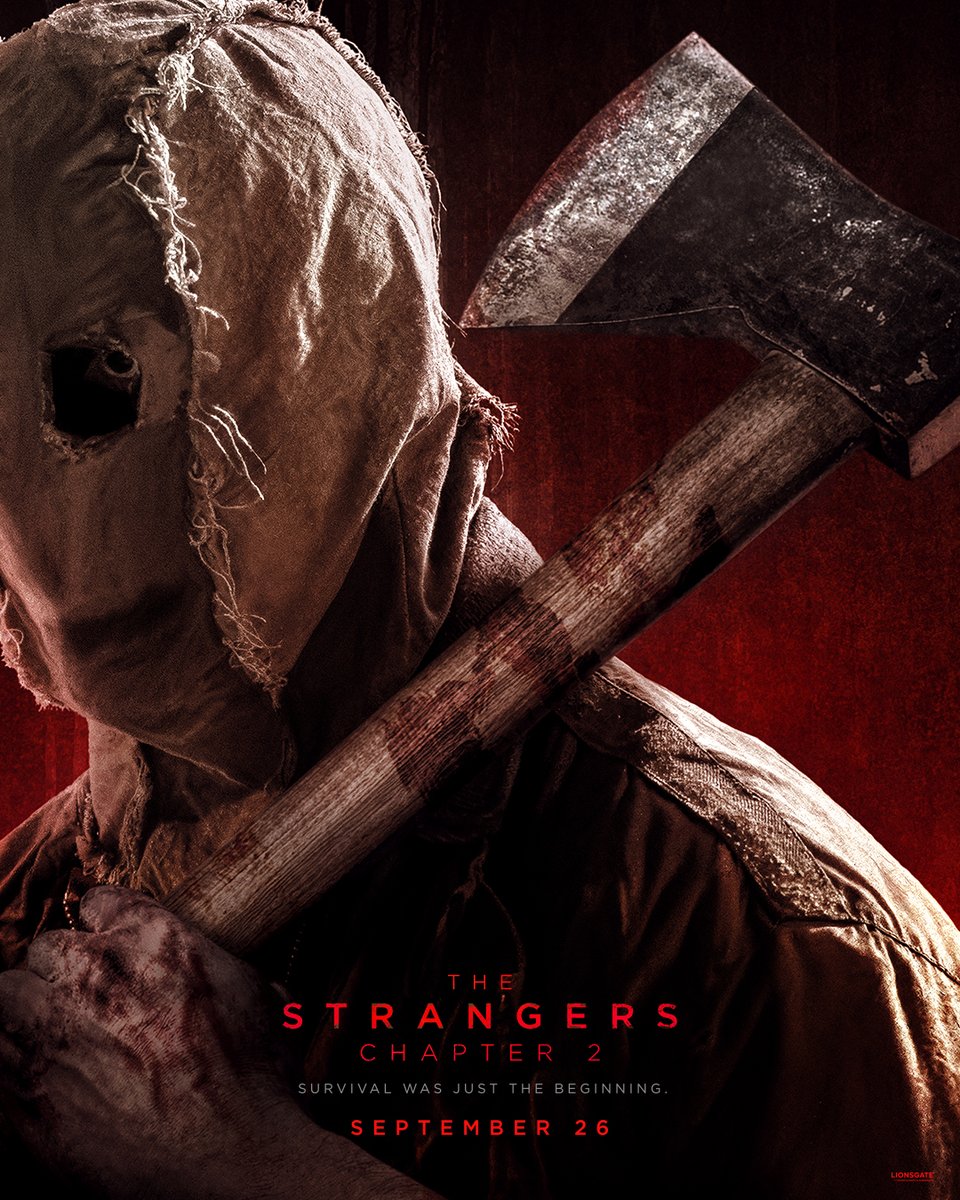 IMDb's tweet image. Back to finish what they started. #TheStrangersMovie – Chapter 2. In theaters September 26. #SDCC
