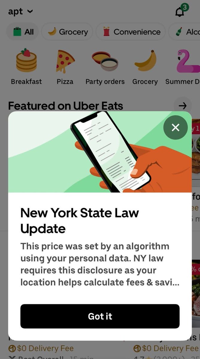 ccianet's tweet image. New York now requires warning labels for algorithmic pricing despite evidence it lowers prices for consumers. This new law stigmatizes tools that save shoppers money and benefit low-income consumers most. #AlgorithmicPricing buff.ly/AZshvRW