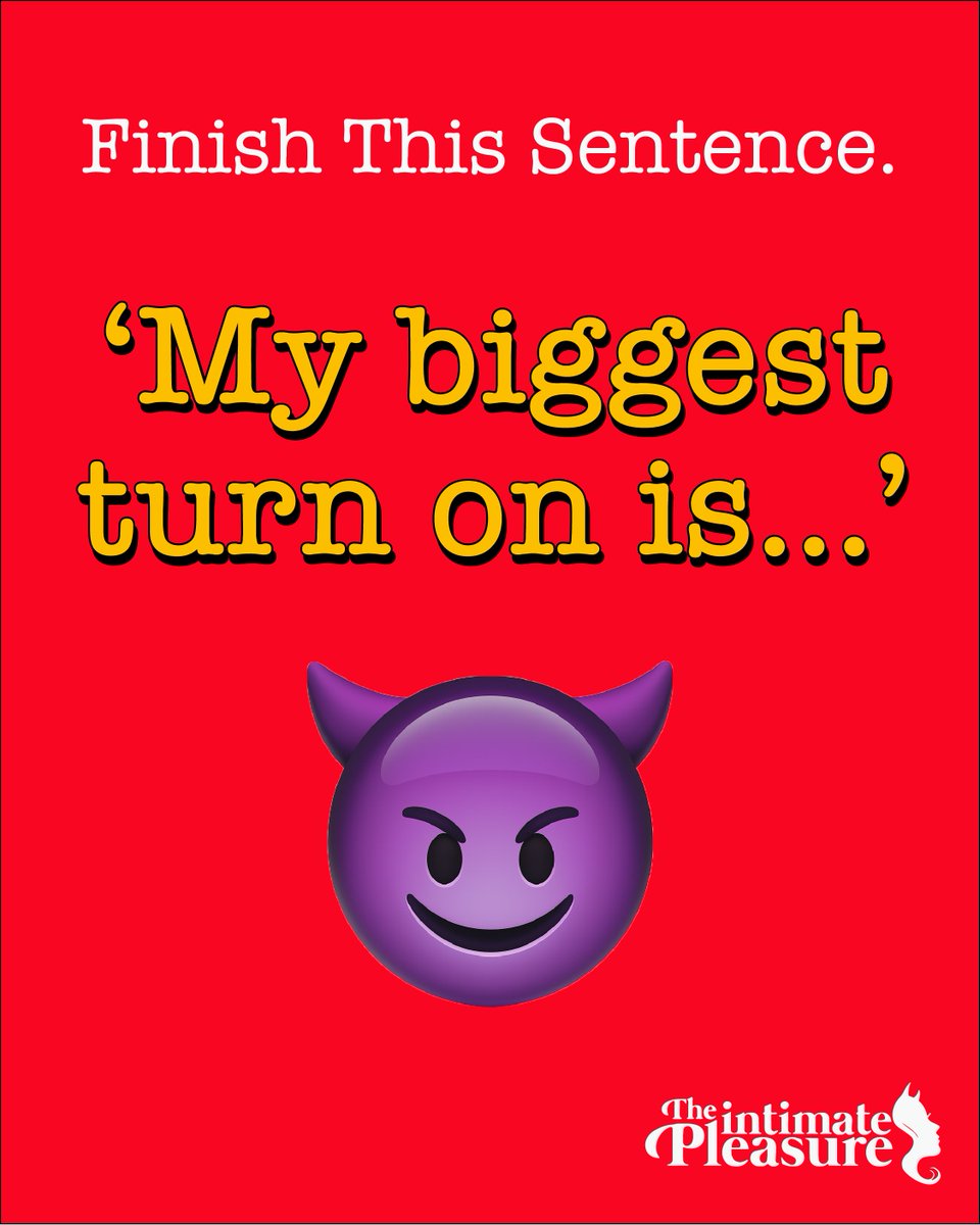 The_IntimateP's tweet photo. Finish this sentence:
 “My biggest turn on is...” 🔥
Reply with your answer &amp; you could win a discount coupon 🤑
Explore more at 👉 https://t.co/k9YSbup3mf
#TheIntimatePleasure #DesireTalk #TurnOnChallenge #SexPositive https://t.co/EQnr4wqGMH