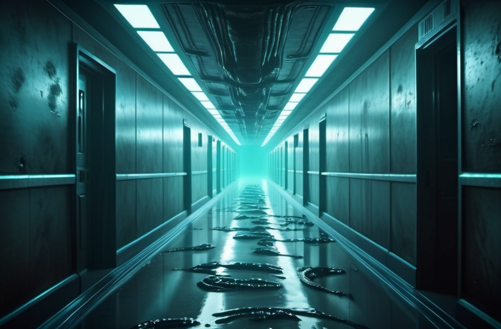 The introduction of the mysterious ooze was a deliberate choice to subvert expectations. While readers might  anticipate a more traditional alien threat, the amorphous, intelligent slime presents a unique and unsettling danger. llitd.com/last-light-in-… #LastLightInTheDark