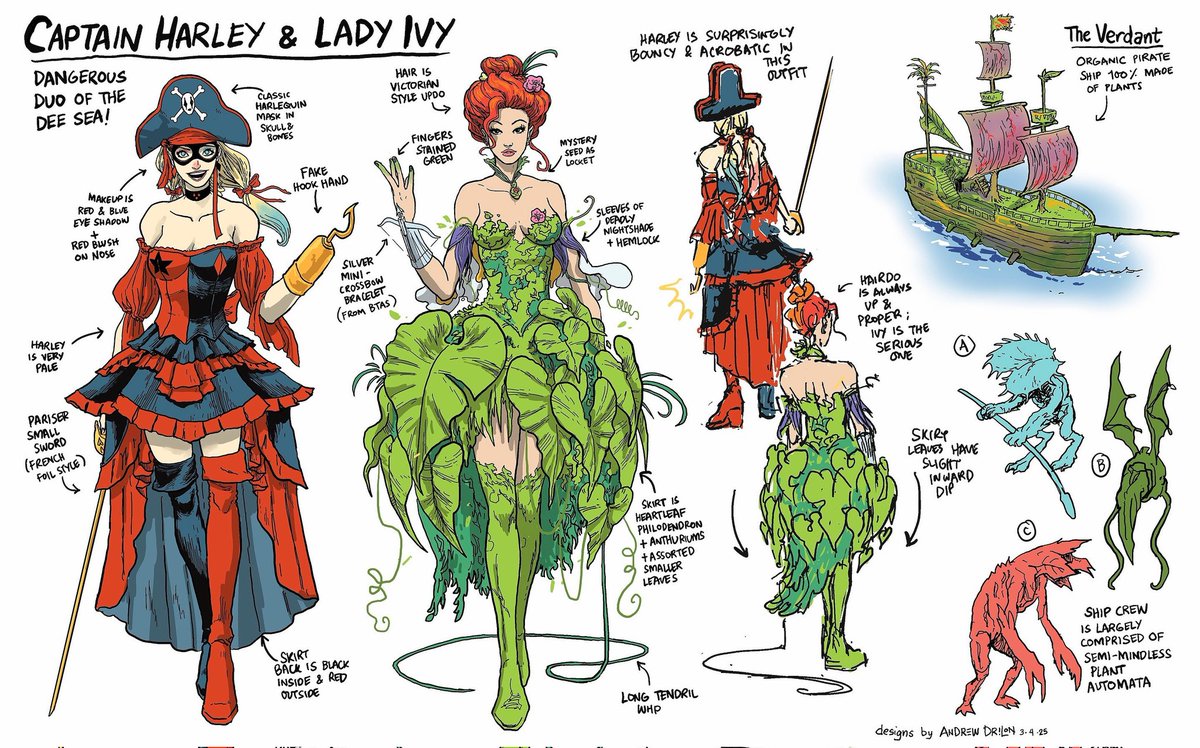 AquamanUniverse's tweet image. Currently appearing in Aquaman: Yo-Ho-Hold Onto Your Hook! Captain Harley and Lady Ivy designs by @andrewdrilon! 🏴☠️🌿