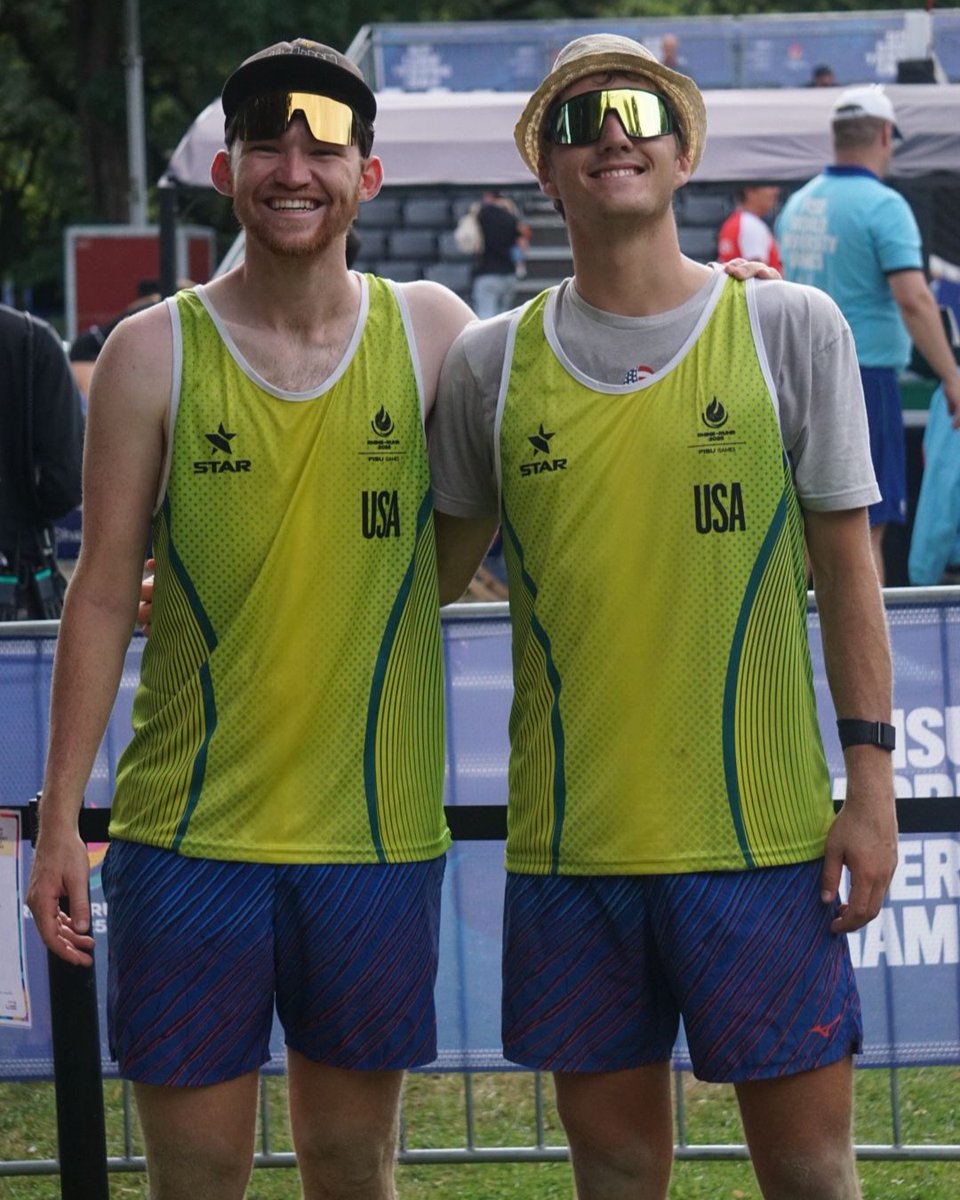 USAVBeach's tweet image. Day 2 Results from World University Games:
Thomas Hurst / Gage Basey ๐บ๐ธ defeat Romania ๐ท๐ด in straight sets (21-19, 21-12). Next up: Germany ๐ฉ๐ช
Alexis Durish / Audrey Koenig ๐บ๐ธ defeat Japan ๐ฏ๐ต in straight sets (21-9, 21-14). Next up: China ๐จ๐ณ
Schedule ๐ go.usav.org/44XqI2