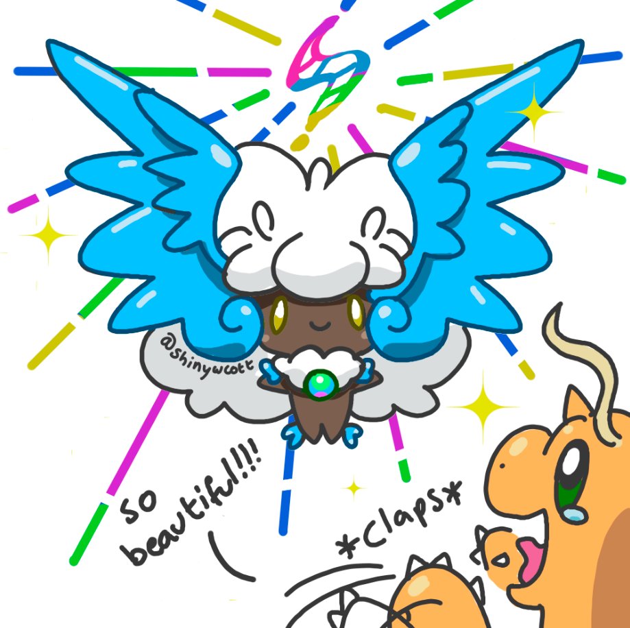 Shinywcott's tweet image. Honestly this was my favorite part of the Pokemon Presents ✨✨✨
#whimsicott #dragonite
#PokemonPresents #fanart
#megawhimsicott