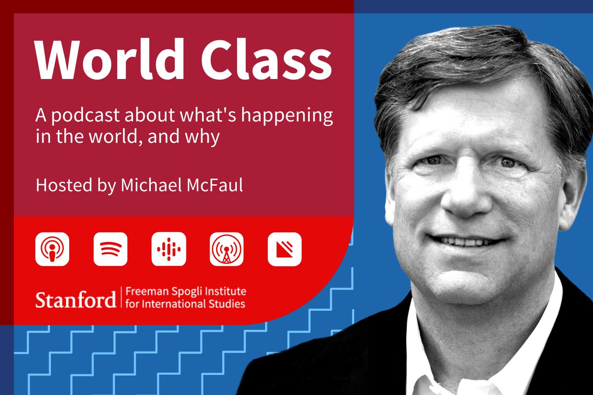 FSIStanford's tweet image. Are you subscribed to #WorldClassPodcast with @McFaul?
Catch up on the latest episodes with @LarryDiamond, @arzandc, @JimGoldgeier, @didikuo1, @osmastro, and more, to learn about what's happening in the world, and why.
🎧 Listen here: ow.ly/BXis50WsXMc