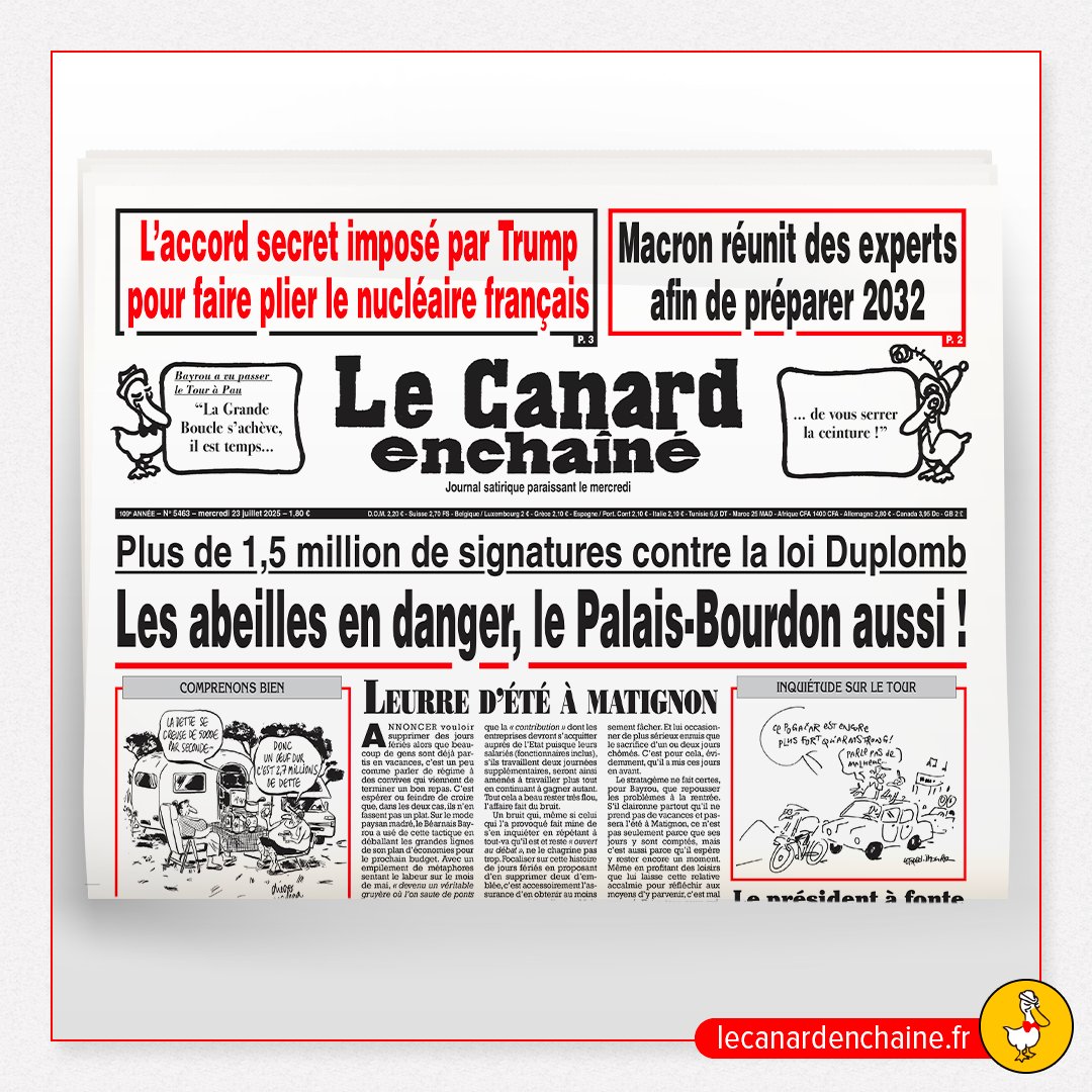 canardenchaine's tweet image. 🗞 La nouvelle édition du “Canard” est arrivée ! En numérique tous les mardis à 21h.
➡️ lecanardenchaine.fr
