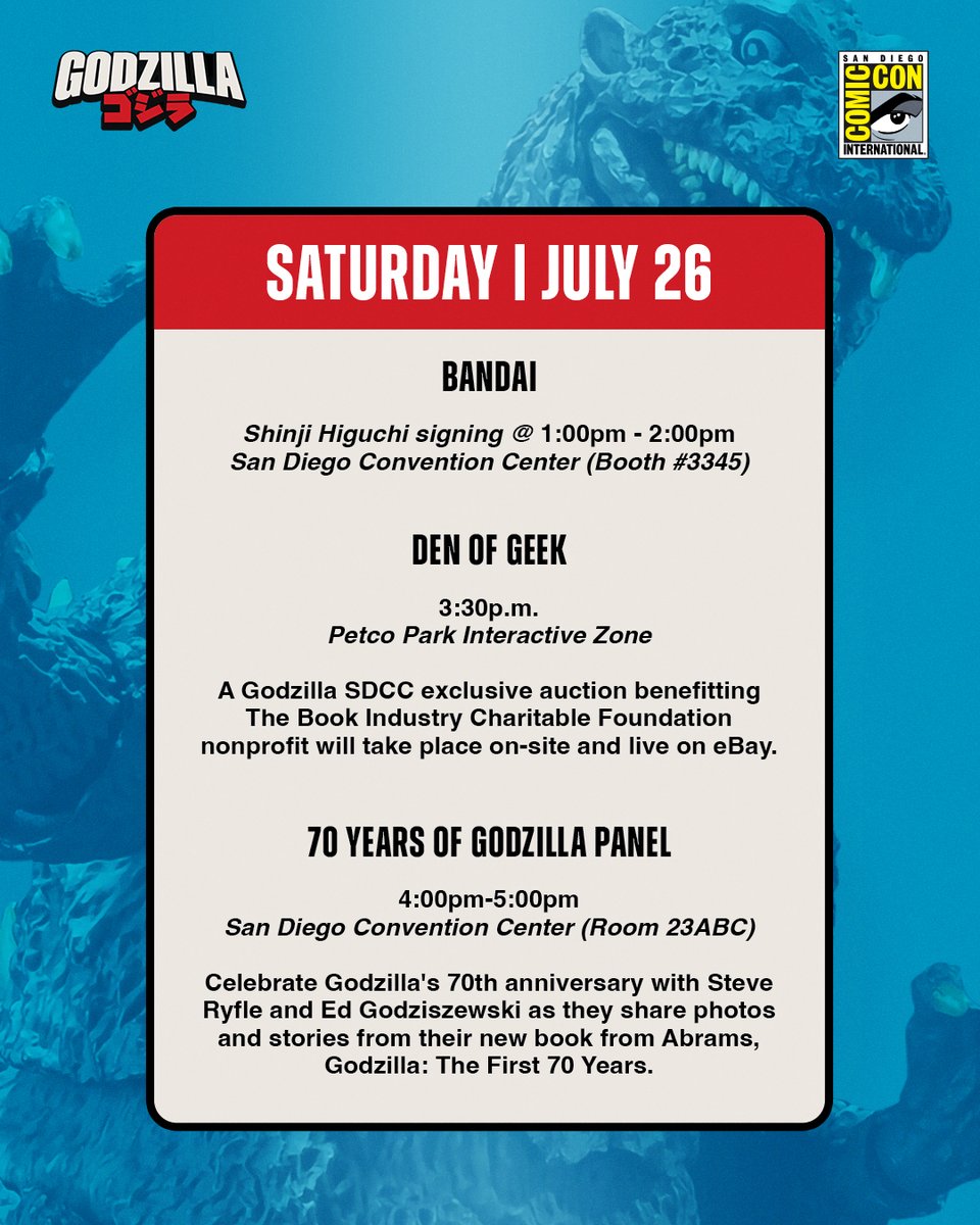 Godzilla_Toho's tweet image. Don't miss the King of the Monsters at Comic-Con! Save the schedule here: ow.ly/m26650WtvE7