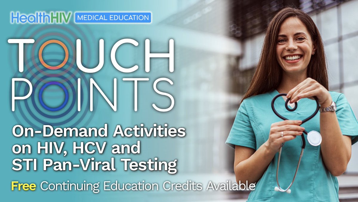 The on-demand activity series, "Touch Points in Pan-Viral Testing and Linkage to Care," features expert perspectives on implementing pan-viral (#HIV, #HCV, and #STI) testing.

Find all activities in this series at: healthhcv.org.

#TouchPoints #Testing