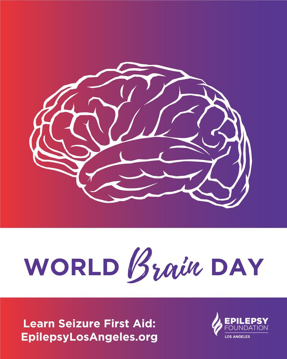 EpilepsyFdnLA's tweet image. ๐ง Today is World Brain Day! Letโs spread knowledge, support each other, and strive for a better understanding of epilepsy and other neurological conditions. ๐
Help us spread epilepsy awareness and seizure first aid - EpilepsyLosAngeles.org