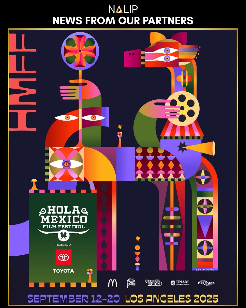 NALIP_org's tweet image. Be a part of the biggest Mexican film festival outside of Mexico at @holamexicoff from 9/12-20, 2025 in Los Angeles!
@holamexicoff’s Tomorrow Filmmakers Today program is also accepting applications until August 22, 2025.
Learn more: holamexicoff.com