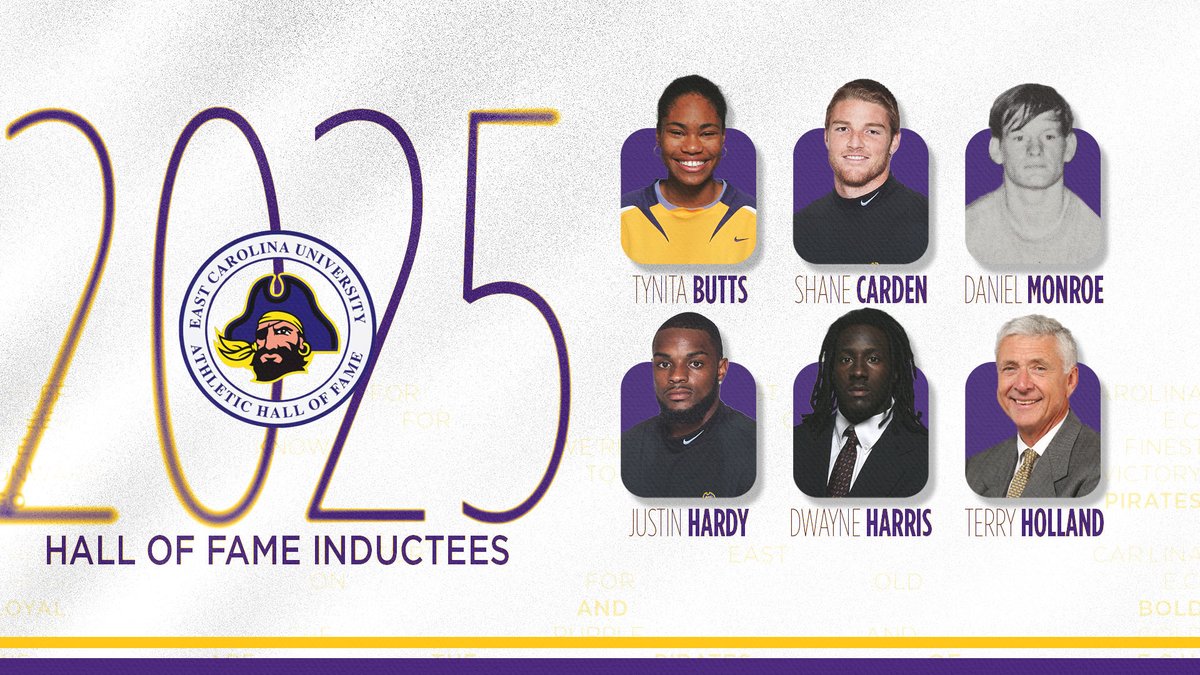 ECUAthletics's tweet image. Congratulations to our 2025 ECU Athletics Hall of Fame Class π΄ββ οΈ
π - ecupirates.com/news/2025/7/22β¦