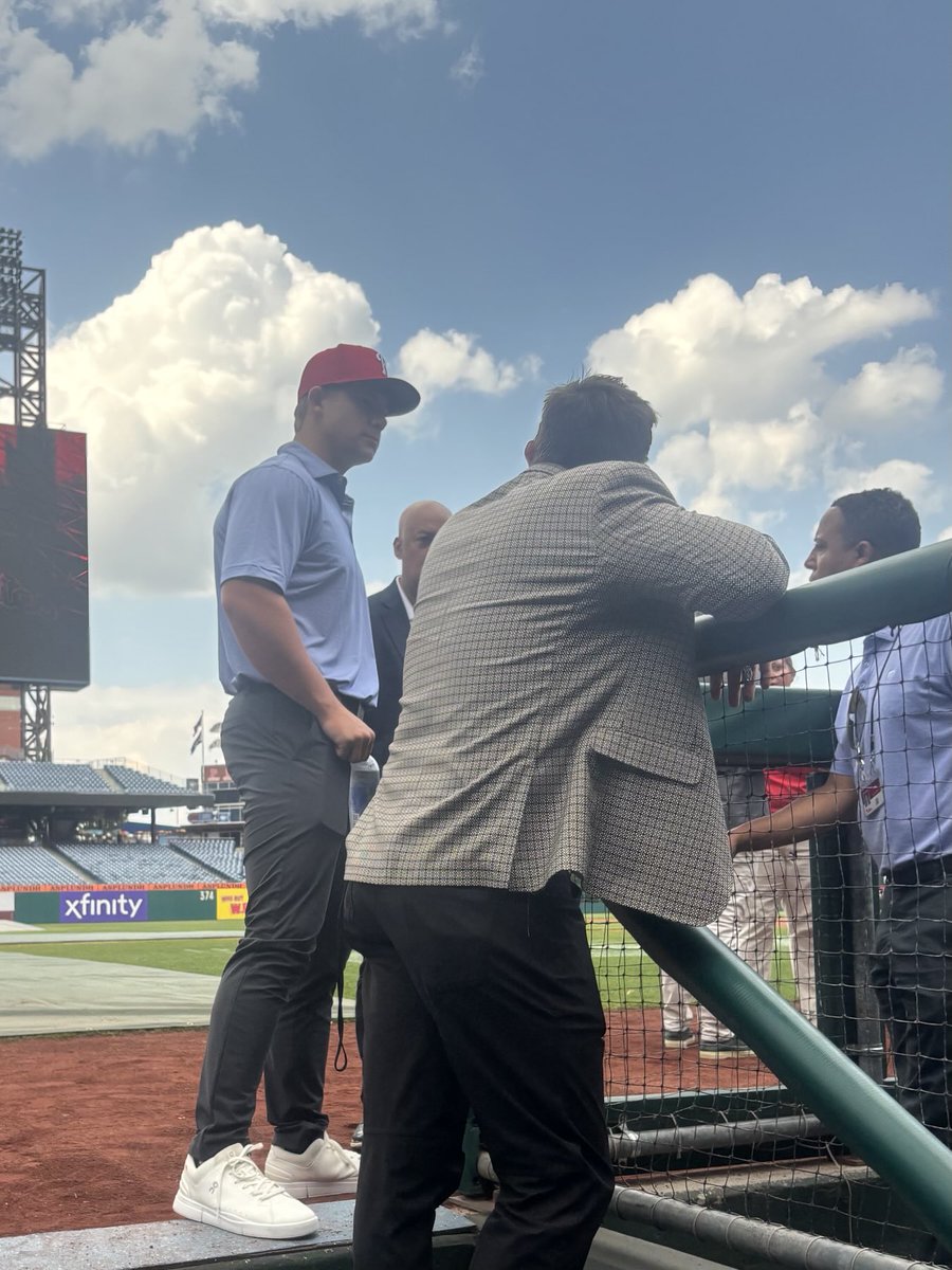 lochlahn's tweet image. Gage Wood is here. It’s his first time in Philly. He has been at the last couple games, and took a video of Kyle Schwarber’s grand slam against the Angels that he’s been showing all his friends.