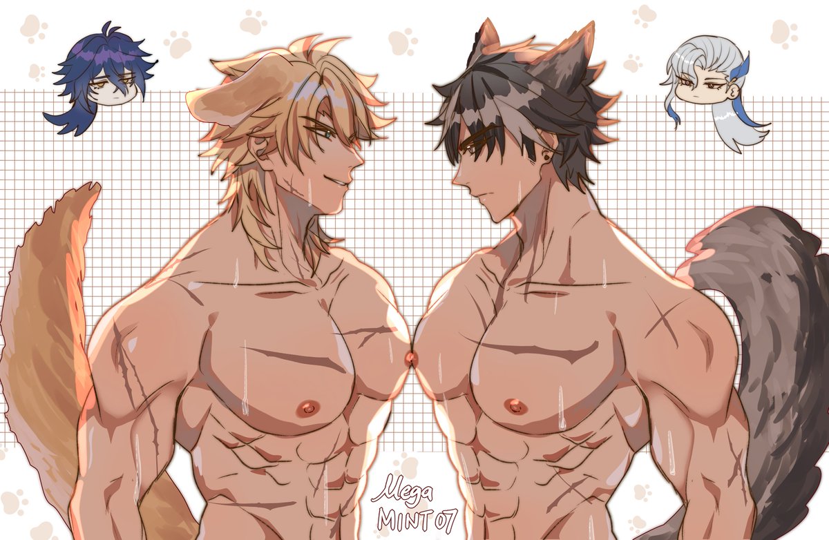 megamint07's tweet photo. Golden retriever bf or Husky bf?

#Varflins #Wriollette 
#Varka #Wriothesley https://t.co/gcJK6RIXm9