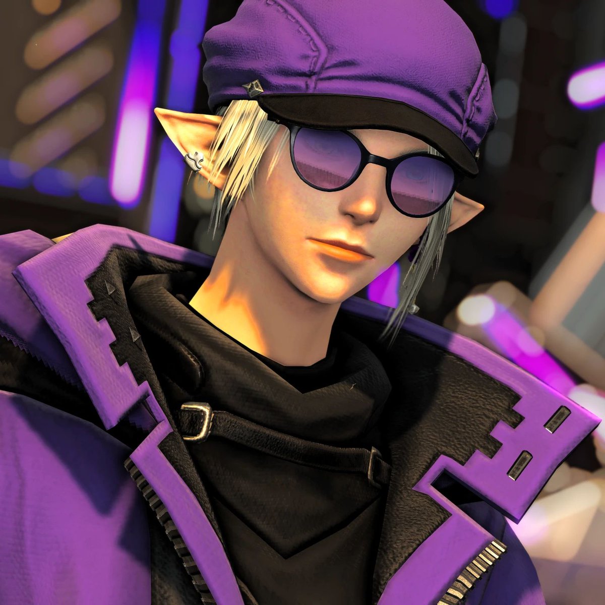 AsheJunius's tweet image. Made another FFXIV glamour!

~Violet Override~
For all job classes!

This one goes purple with a modern punk vibe.

👉🏻 ffxiv.eorzeacollection.com/glamour/300000…