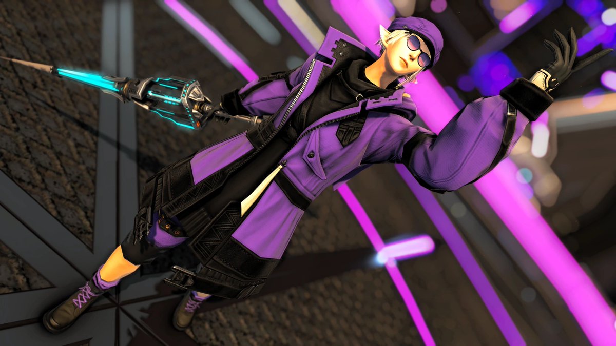 AsheJunius's tweet image. Made another FFXIV glamour!

~Violet Override~
For all job classes!

This one goes purple with a modern punk vibe.

👉🏻 ffxiv.eorzeacollection.com/glamour/300000…