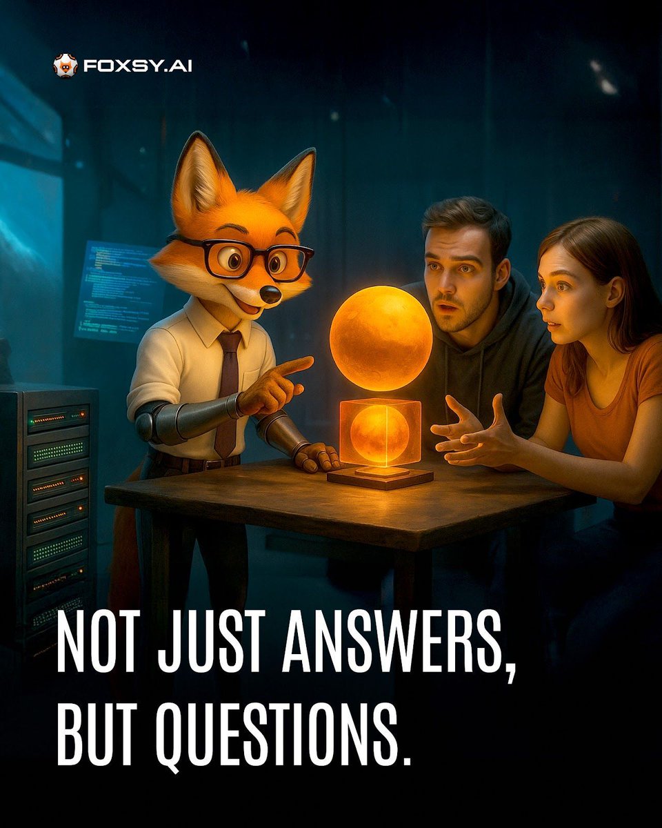 foxsy_ai's tweet image. Most AI answers questions. Ours can ask them too — to challenge, engage, and teach 📚
Foxsy's tech isn’t passive; it thinks, interacts, and evolves.
That’s 20 years of data at work.
@PulsarMvX send 500 FOXSY to 100 reactions
#ActiveAI #LearningWithAI