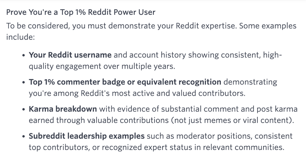 MorningBrew's tweet image. Can't make it up—Ramp is hiring for a "Professional Redditor"
It wants a "Reddit power user" with marketing experience in fintech, B2B SaaS, or corporate finance tools
Applicants also have to show proof of a Top 1% commenter badge or similar award