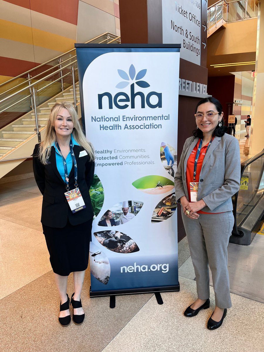 Cynthia Campos Beaver, Research Support Manager at Sylvester's FCI, with NEHA president, CDR Anna Khan at the 2025 Annual Educational Conference &amp; Exhibition in Phoenix, Arizona. Thanks for representing SFCI, Cynthia! #fcifightscancer