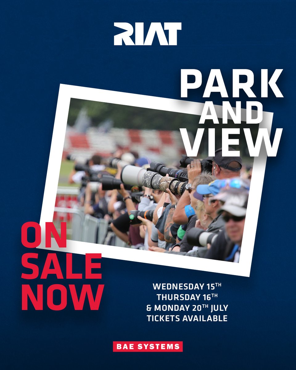airtattoo's tweet image. 🚨 Park & View tickets for RIAT26 are ON SALE NOW! ✈️
Want to be the first to see the aircraft arrive ahead of the show weekend - including rare statics you won’t catch flying? Or be one of the last to wave them off as they depart?
Park & View is your front-row seat to the…