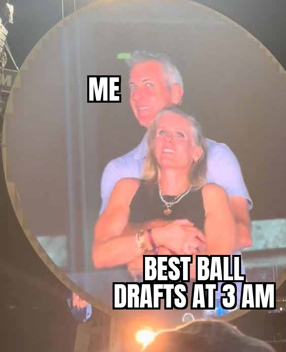 My wife was PISSED when she found out the real reason I was always tired 😫😴 

Use code "bettorgreen" for a 50% deposit match up to $1,000!

#bestball #underdog #draftkings #dfs #sportsbetting #fantasyfootball #ceo #coldplay #coldplayconcert #kisscam #AstronomerCEO