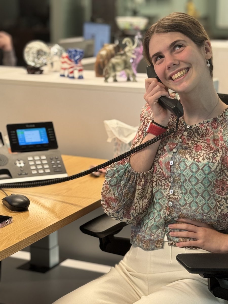 SusanDavisIntl's tweet image. Breaking news: SDI's summer #intern, Leonor, has discovered phone calls can be made without wi-fi.
This "landline" feature has shocked younger staff, while leadership is currently lamenting (loudly) the passage of time. More to come on these shocking developments.