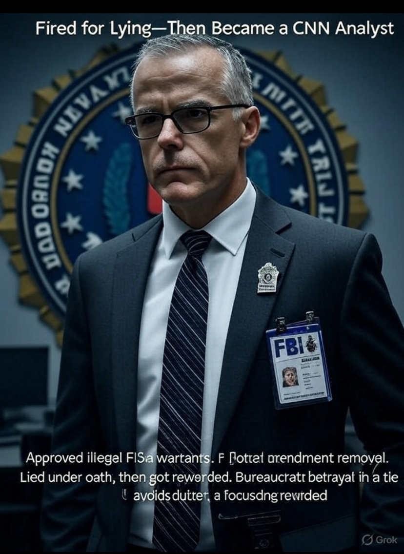 TriggeredTee's tweet image. Fired for lying. Plotted a 25th Amendment coup. And still got a CNN gig.
McCabe is what happens when corruption wears a suit. 🐍🧷
He wasn’t protecting the Republic—he was sabotaging it.
#McCabeExposed #FBIgate