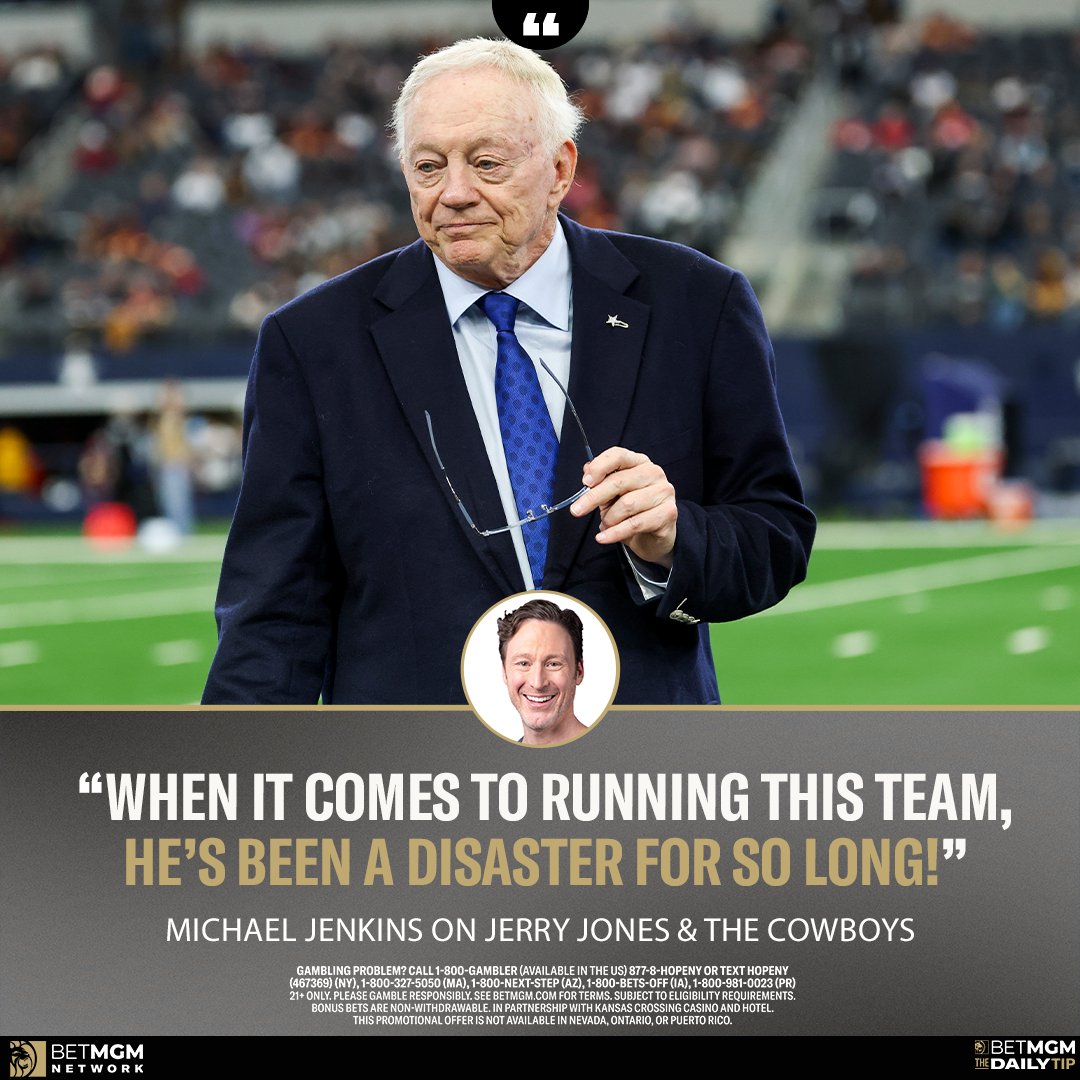 BetTheDailyTip's tweet image. Is Jerry Jones the Cowboys' biggest problem? 😳
@JenksDC had some strong words about their owner on TDT Pod ➡️ bit.ly/4o6HuW7